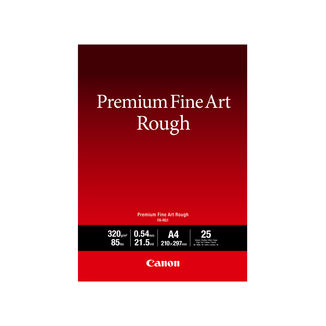 Глянцевая Фотобумага Canon Fine Art Rough FA-RG1 A4, 25 ШТ. (100% Хлопок, Грубая Текстура (Rough)
