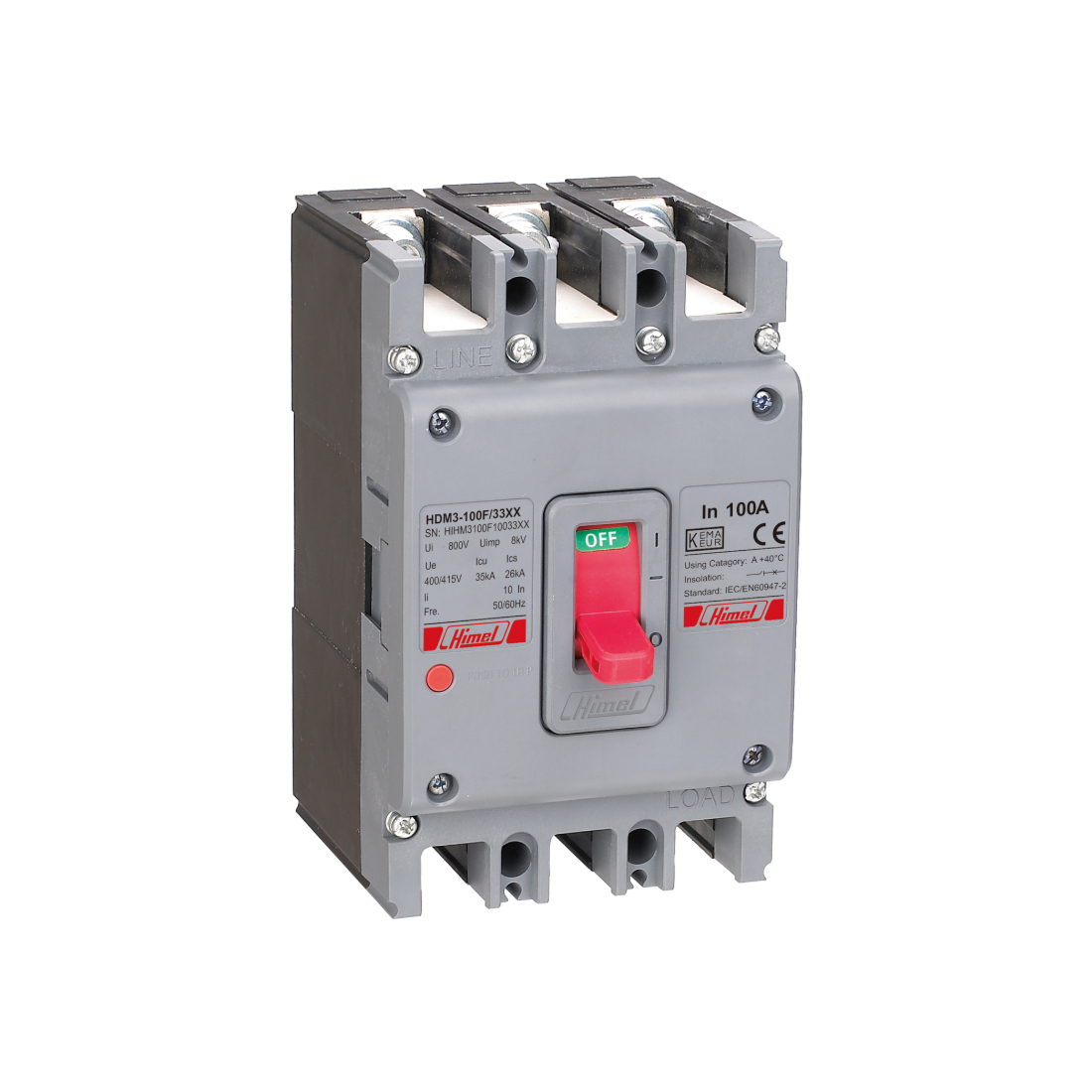 Автоматический выключатель Himel HDM3 100S/3P 80А