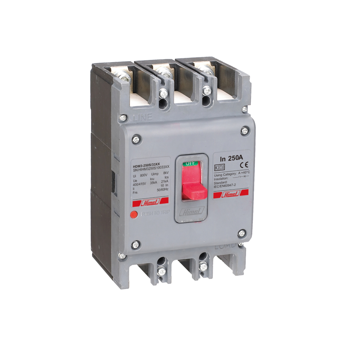 Автоматический выключатель Himel HDM3 250T/3P 250A