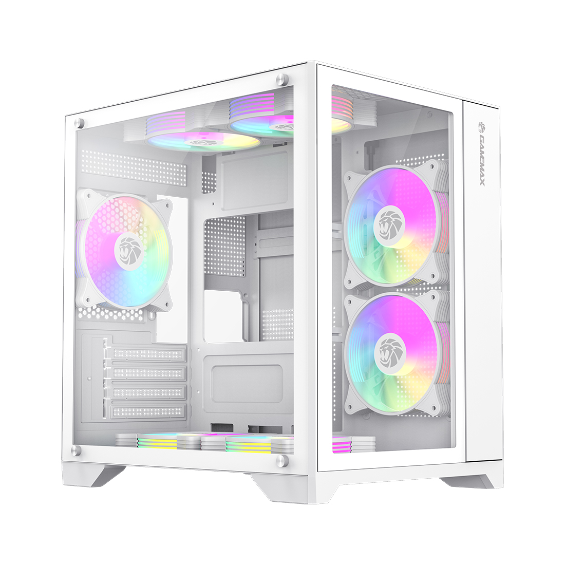 Компьютерный корпус Gamemax Infinity Mini 7 ARGB Fans + Controller White без Б/П