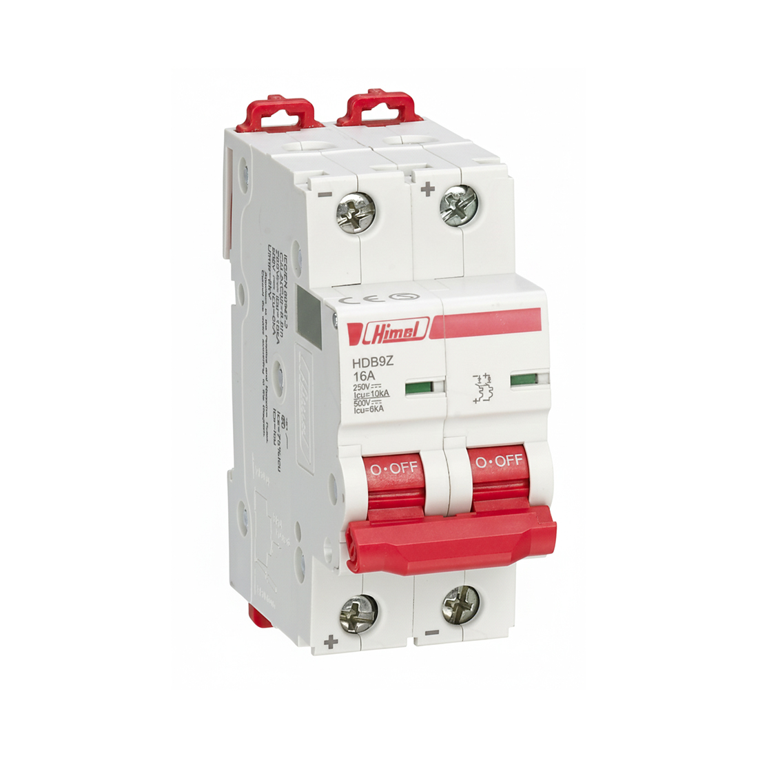 Автоматический выключатель Himel HDB9Z 2Р 10А С 500В DC
