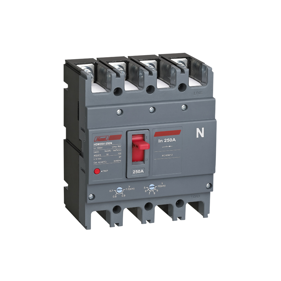 Автоматический выключатель Himel HDM3SV-250F 3P 200A 36kA с регулировкой